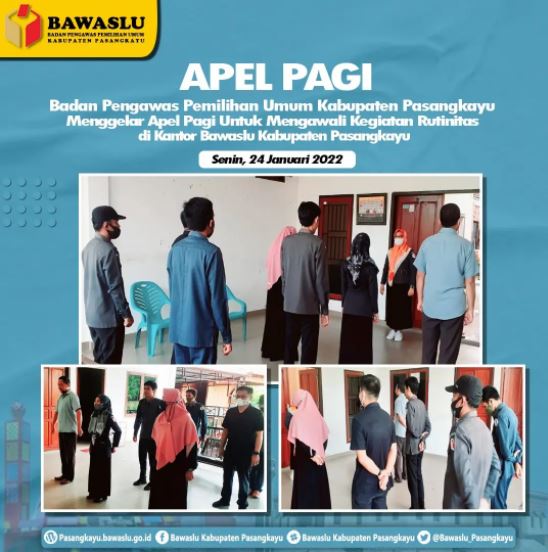 Bawaslu Pasangkayu Gelar Apel Pagi