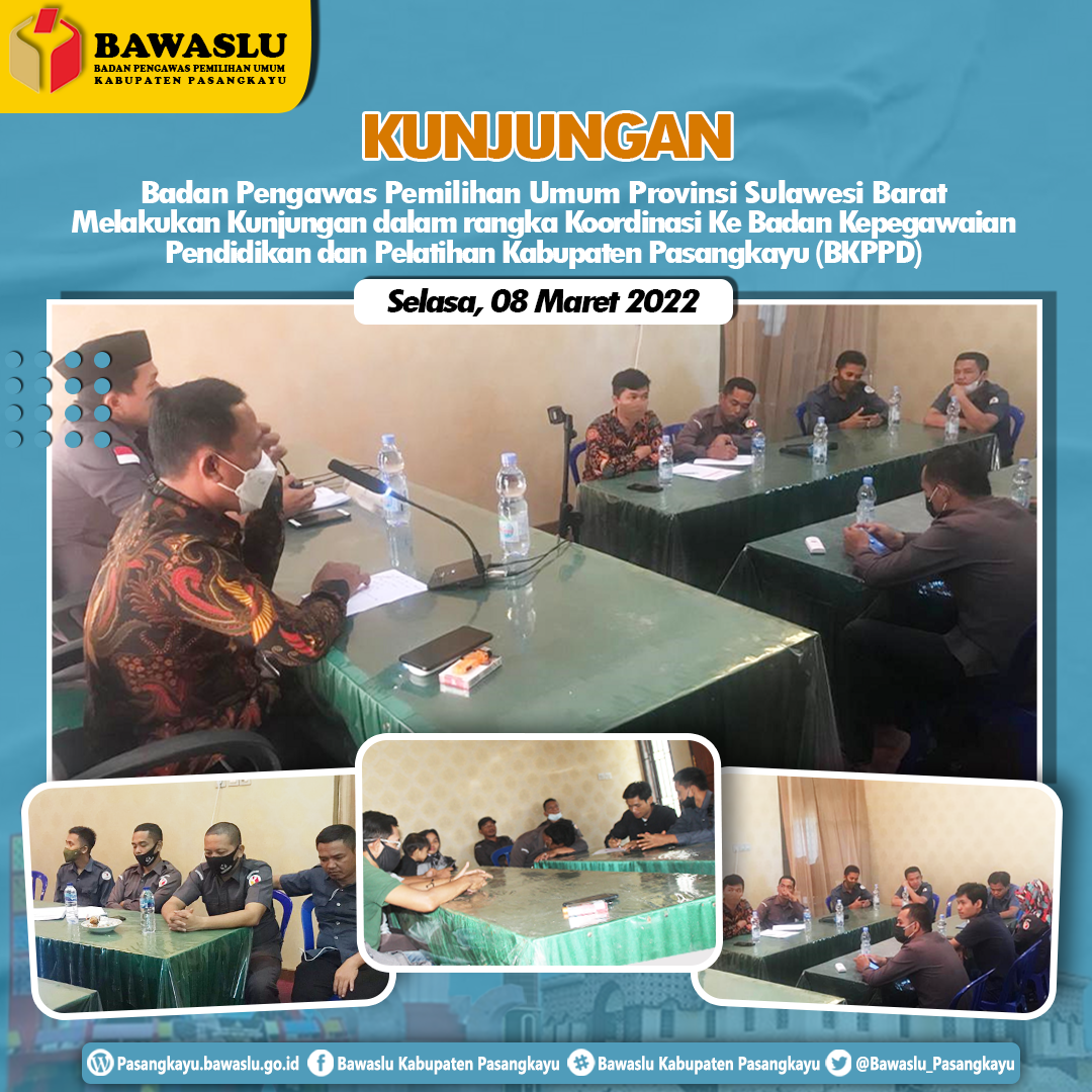 KEPALA BAGIAN ADMINISTRASI BAWASLU PROVINSI SULAWESI BARAT BERKUNJUNG  KE BKPPD PASANGKAYU