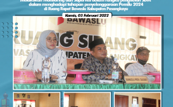KOORDIV SDM ORGANISASI BAWASLU PROVINSI SULAWESI BARAT SUPERVISI/MONITORING  DI BAWASLU KABUPATEN PASANGKAYU