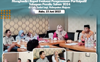 HADIRI EVALUASI PENGAWASAN PARTISIPATIF   NURLIANA RANGKUL MAJELIS TA’LIM SEBAGAI WUJUD INOVASI PANGAWASAN PARTISIPATIF BAWASLU PASANGKAYU
