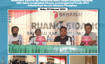 SUPERVISI MONITORING KORDIV PENINDAKAN PELANGGARAN  BAWASLU PROVINSI SULAWESI BARAT